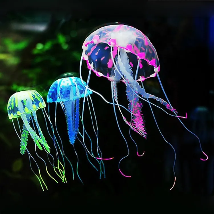 Luminous Artificial Jellyfish Aquarium Decor Realistic Floating Ornament,  Shop Now!