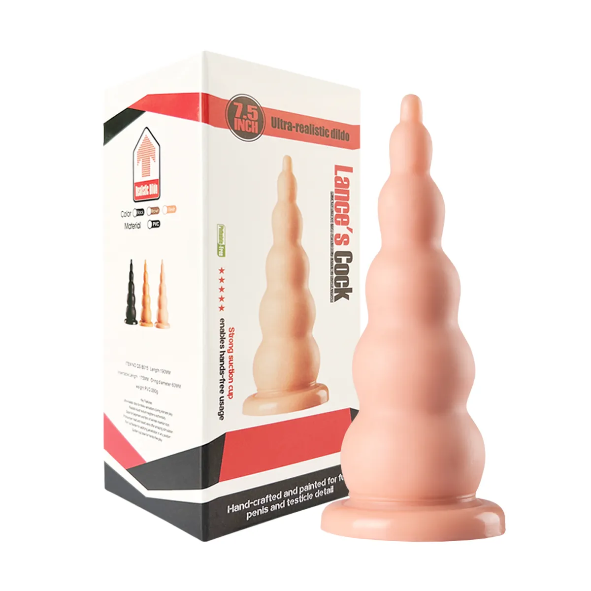 Realistic PVC Dildo Masturbator with Strong Suction Cup 19x17x6.2cm 290g  for Female Anal Use from Dhgate Dildos/Dongs - price 39.04