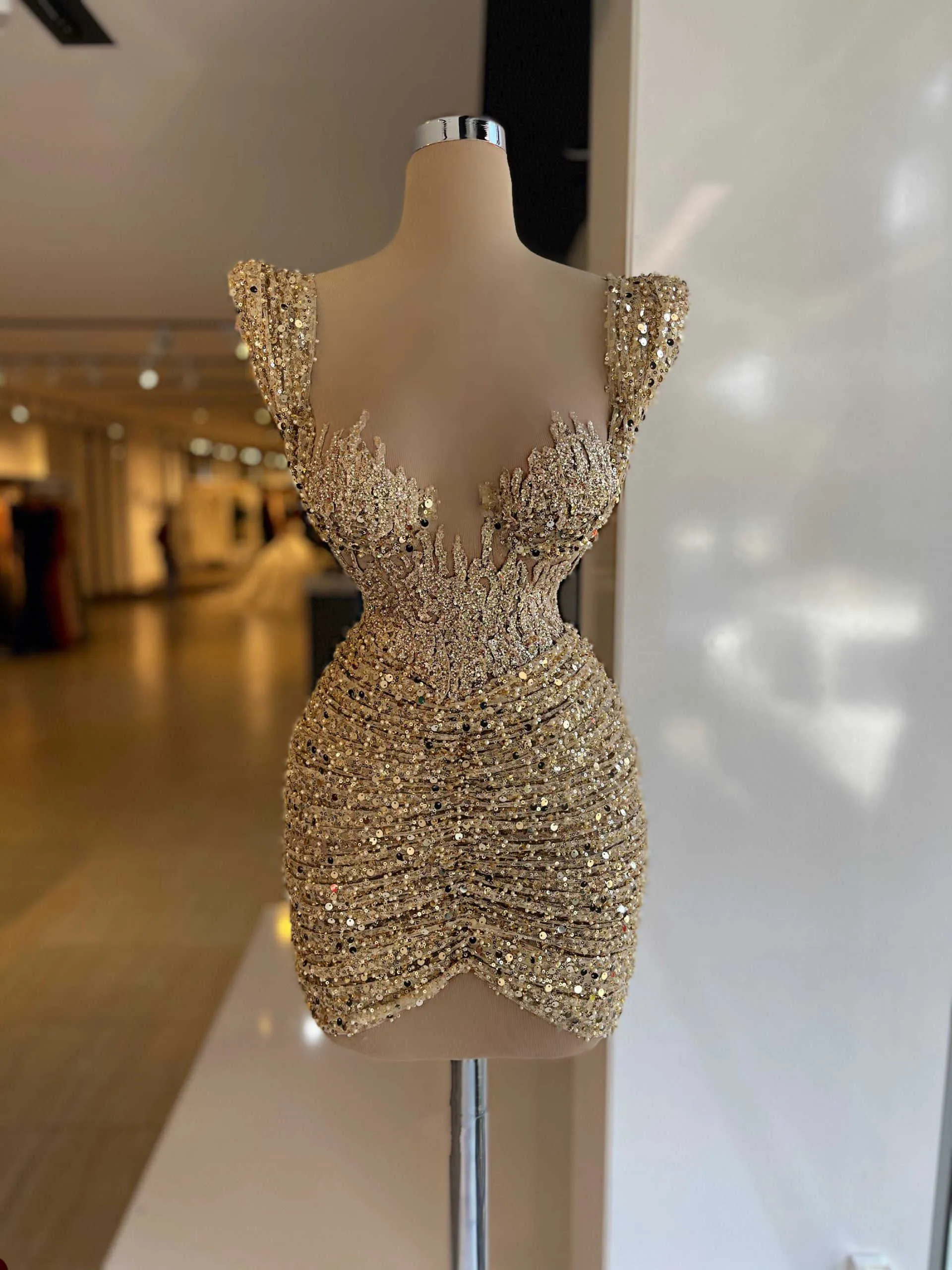 Sequin Mini Party Dress Pearls Beaded Sleeveless Sheath Cocktail Prom Dress  from Dhgate Cocktail Dresses - price 116.51