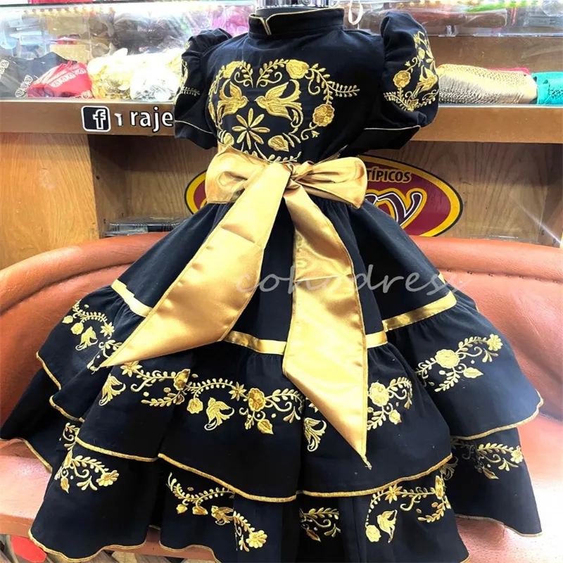 black and gold mexican dress Esther Golden Dress