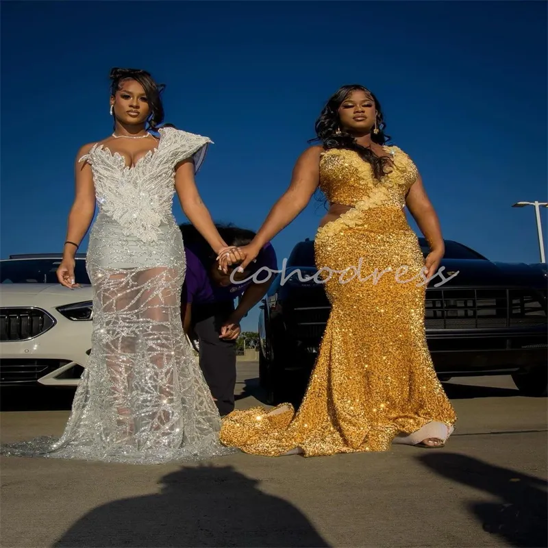 Unique Gold African Plus Size Sequin Mermaid Prom... From Cohodress,  $109.98 | DHgate.Com