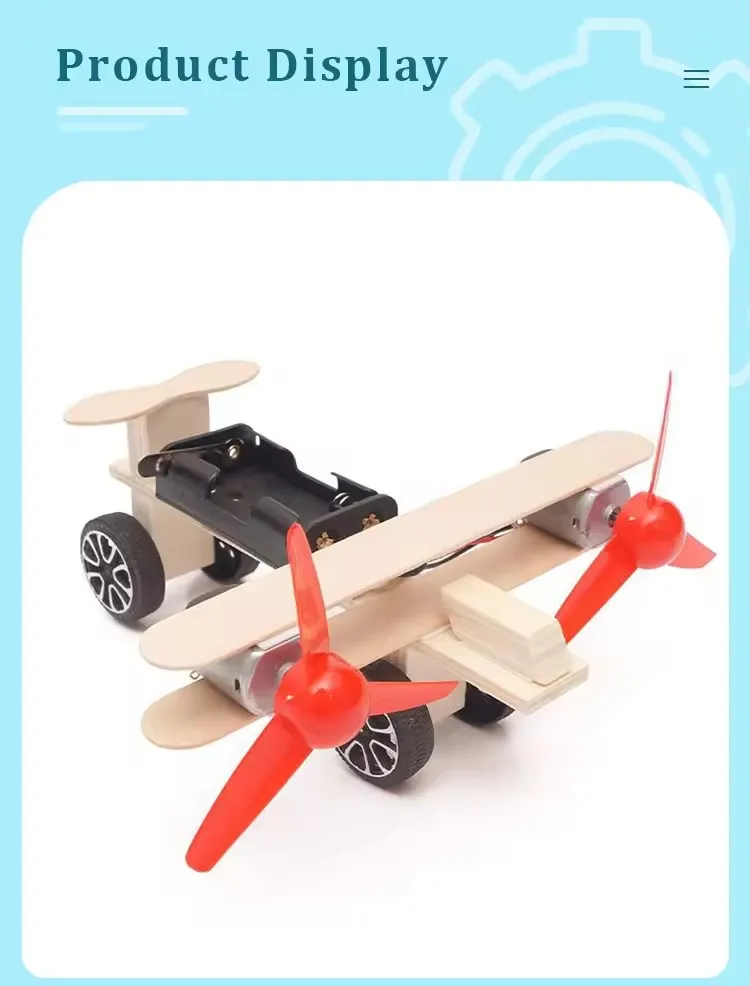 Toy Plane Using Motor Electric Dual Motor Wooden Taxiing Plane Balsa Rc Airplane Kits DIY ...