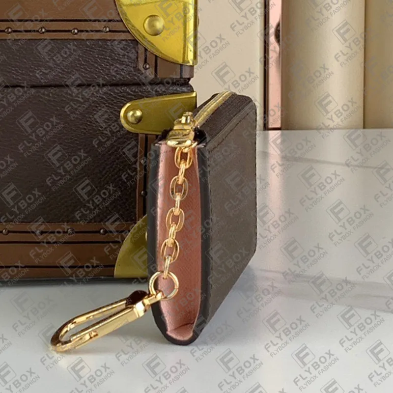 Noa Designer Dauphine Dragonne Key Holder Coin Purse Womens