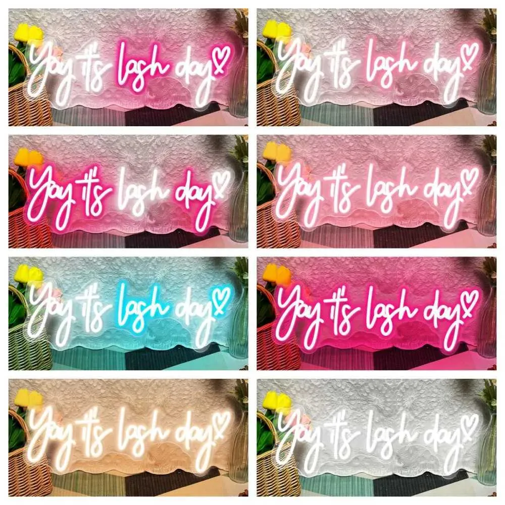 Neon LED Sign Yay Its Lash Day USB Neon Night Light... From Casual_love ...
