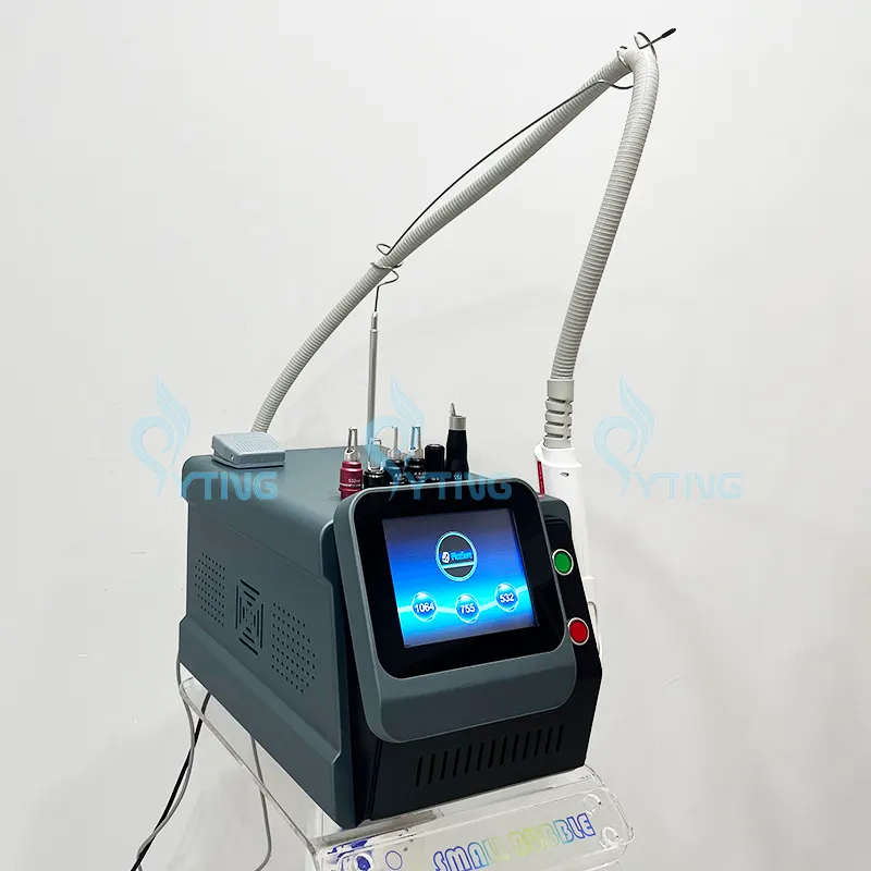 Picosecond Q Switched Nd Yag Laser Machine with 6 Tips Noninvasive Tattoo Removal Pigmentation Freckle Treatment