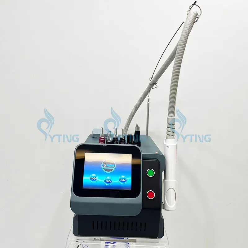 Picosecond Q Switched Nd Yag Laser Machine with 6 Tips Noninvasive Tattoo Removal Pigmentation Freckle Treatment
