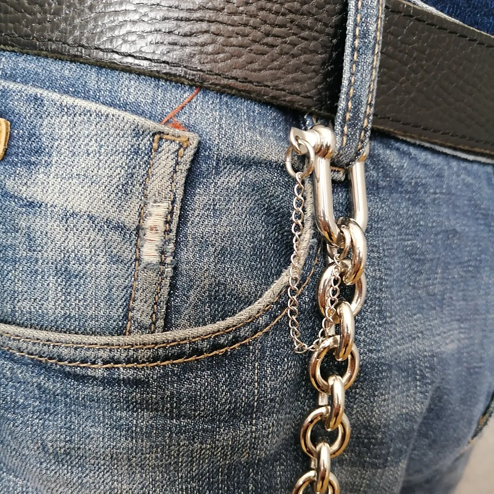 メンズ16インチチェーン、重い楕円形のリンクステンレス鋼のズボン