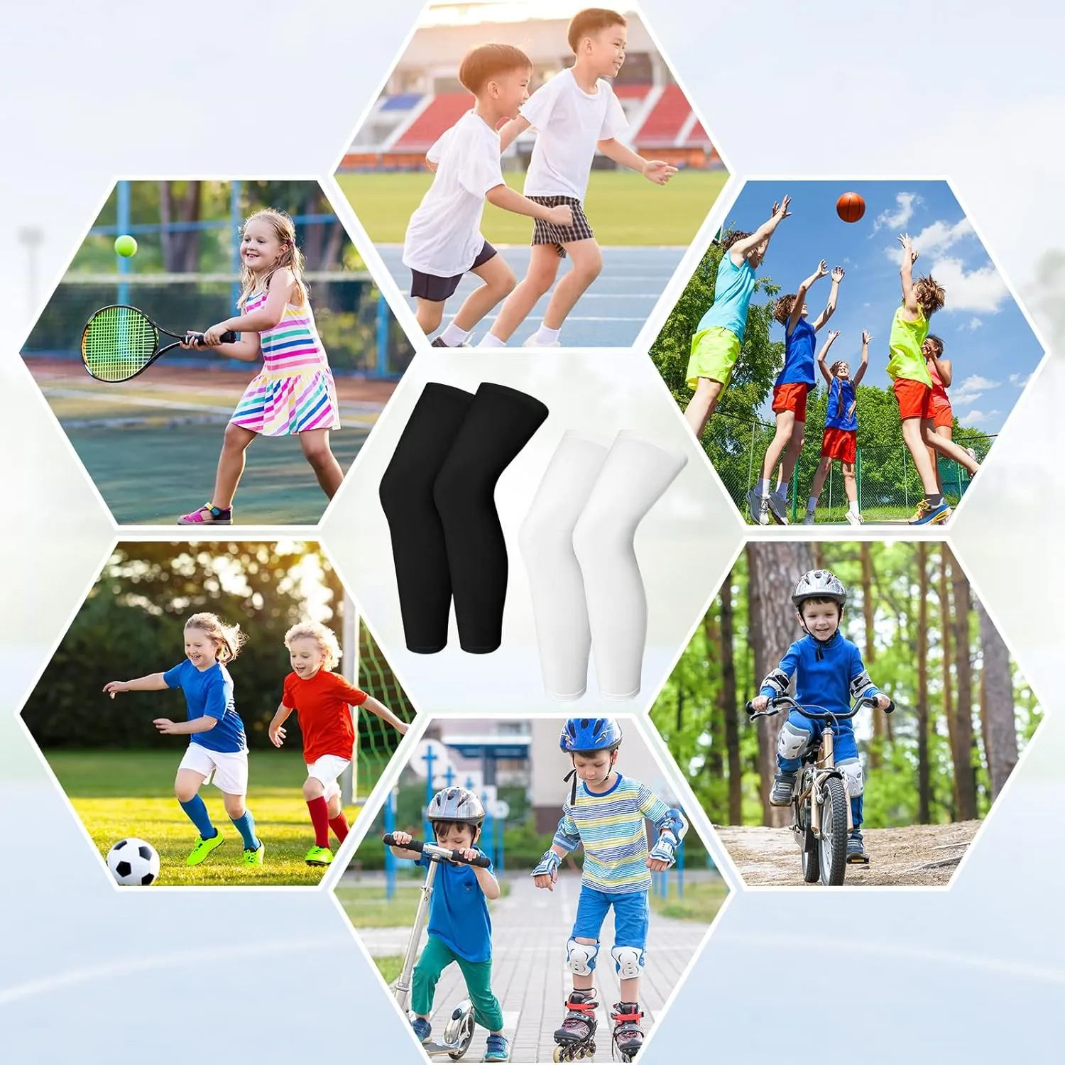 CompressionZ Arm Sleeves For Kids (1 Pair) Compression - Boys, Girls, Youth Basketball Shooter Sleeve - Best Elbow Warmers Protection For