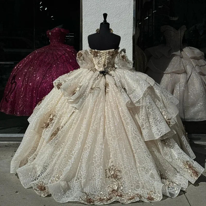 Ivory Ball Gown Quinceanera Dress with Beading Lace Appliqus Sweetheart  Neckline and Sweep Train from Dhgate Quinceanera Dresses - price 583.73