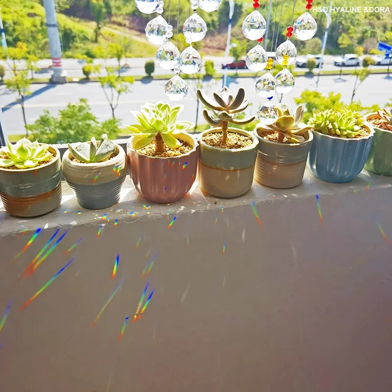 4 Kristallen Zonnevangers – Druppelvorm, 38 Mm, Voor Raam En Tuin, Regenboog Lichteffect, Ideaal Als Cadeau