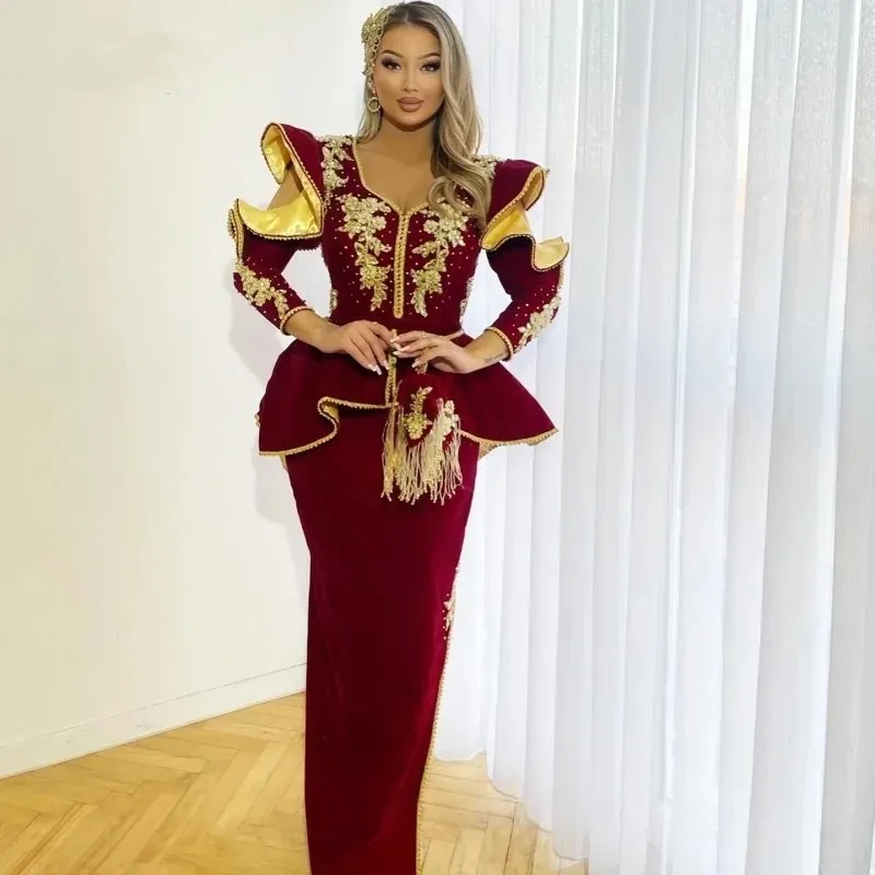 Modest Albanian Evening Dresses For Women Long Sleeves Applique Traditional Kosovo Prom Gowns Mermaid Party Outfits Modest Albanian Evening Dresses For Women Long Sleeves Applique Traditional Kosovo Prom Gowns Mermaid Party Outfits