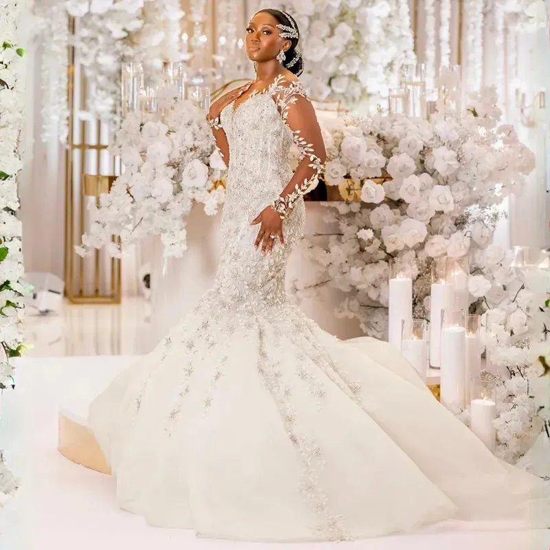 Mermaid flare wedding dresses hot sale