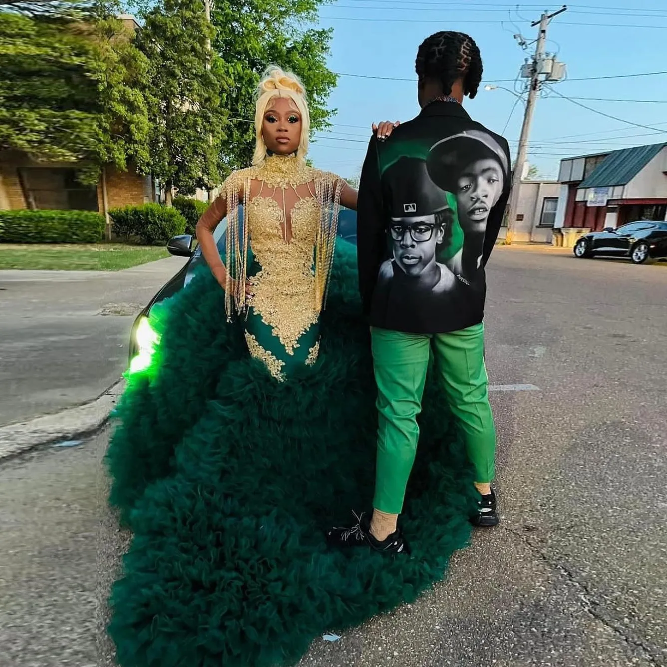 green emerald velvet dress Light Blue Mermaid Lace Spaghetti Straps Prom Dresses With Appliques C   cherishgirls