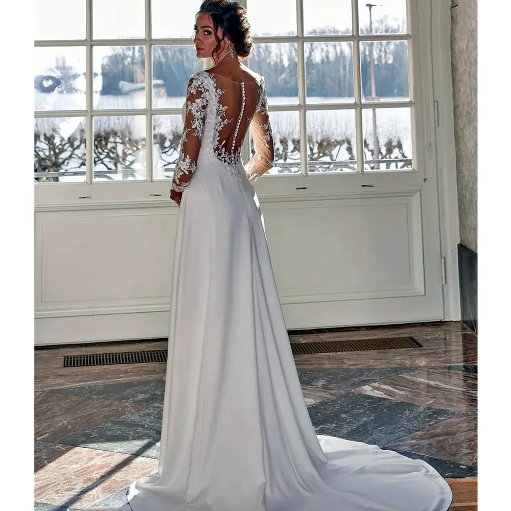 long sleeve wedding dress pattern Long Sleeve Trumpet Bridal Gown by Adrianna Papell 31232