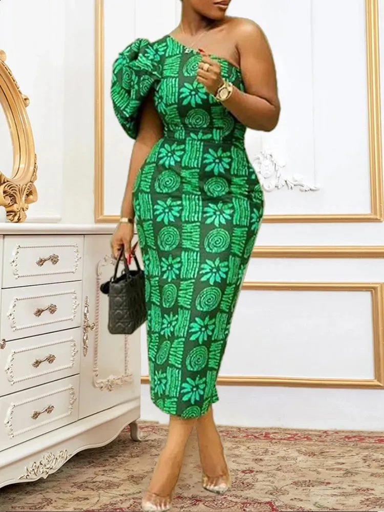 back bodycon dress Vibrant Green And Yellow Polka Dots African Print Ankara Bodycon Dress –  ShopByBoomni main image 0