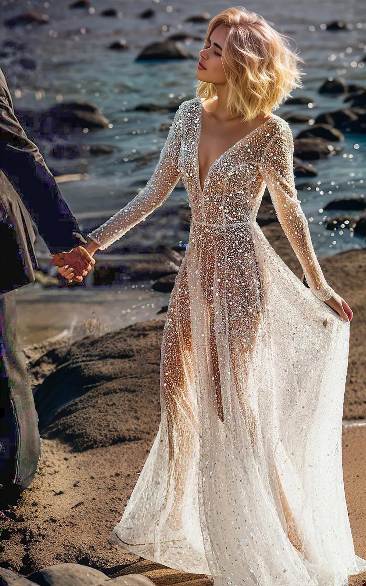 Boho A Line Wedding Dress, Backless Beach Bridal Gown... From  Missbeautydress, $126.55