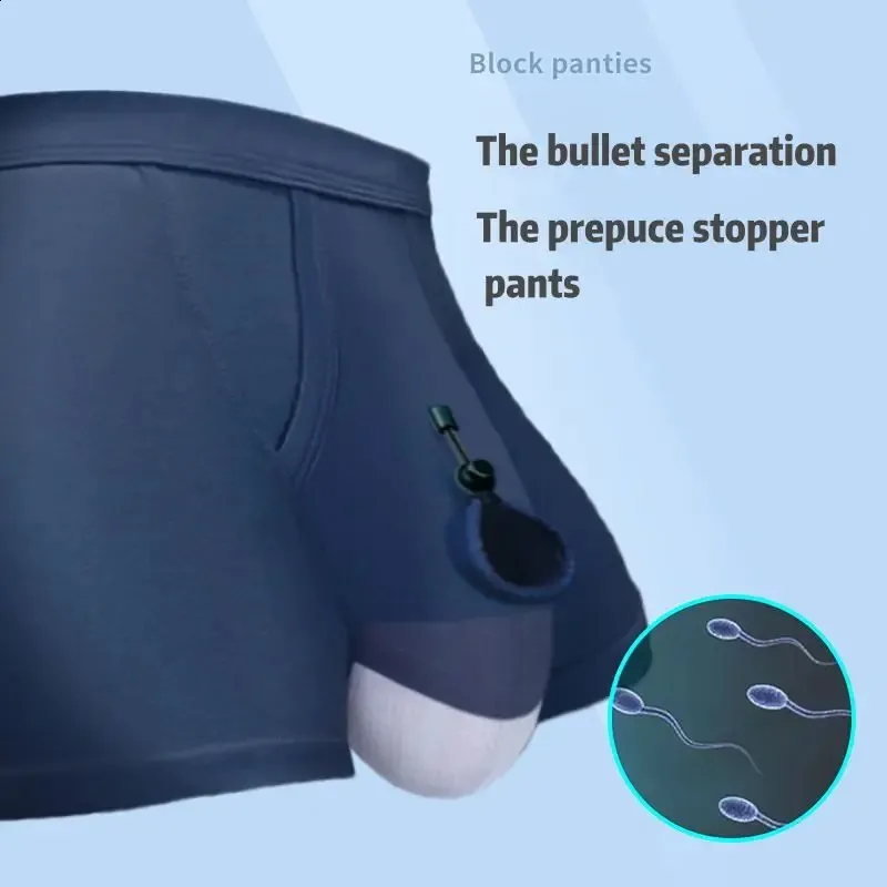 Man Separate Dual Pouch Underwear Phimosis Breath Long Foreskin