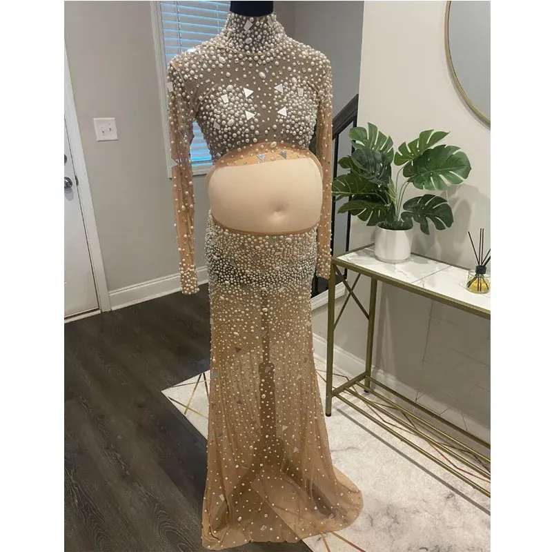 green emerald velvet dress Dedysler Maternity Bodycon Dress for Photoshoot Sleeveless Sexy Gown with  Shiny Goddess Rhinestone Women's Mesh Nightclub Party Dress (Coffee S) at  Amazon Women's Clothing store main image 1