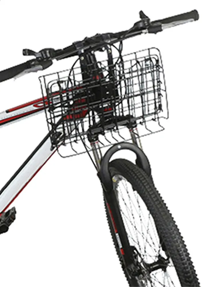 Bike Basket Foldable Metal Adjustable Bicycle Front Rear Wire Storage ...