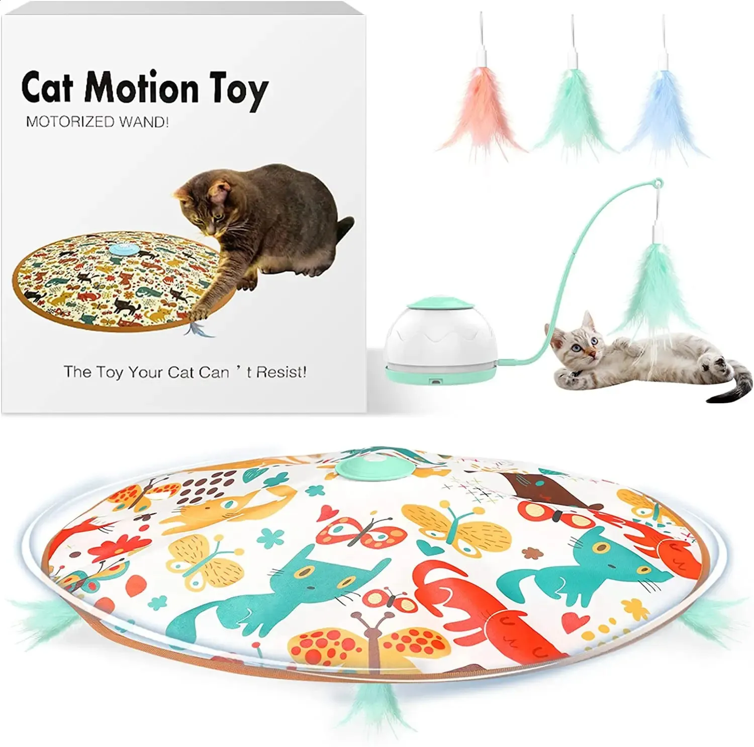 thumbnail image 2 of Jcasbdn 8Pcs Cat Wand Replacement Toys For Interactive Motorized 2 of 13