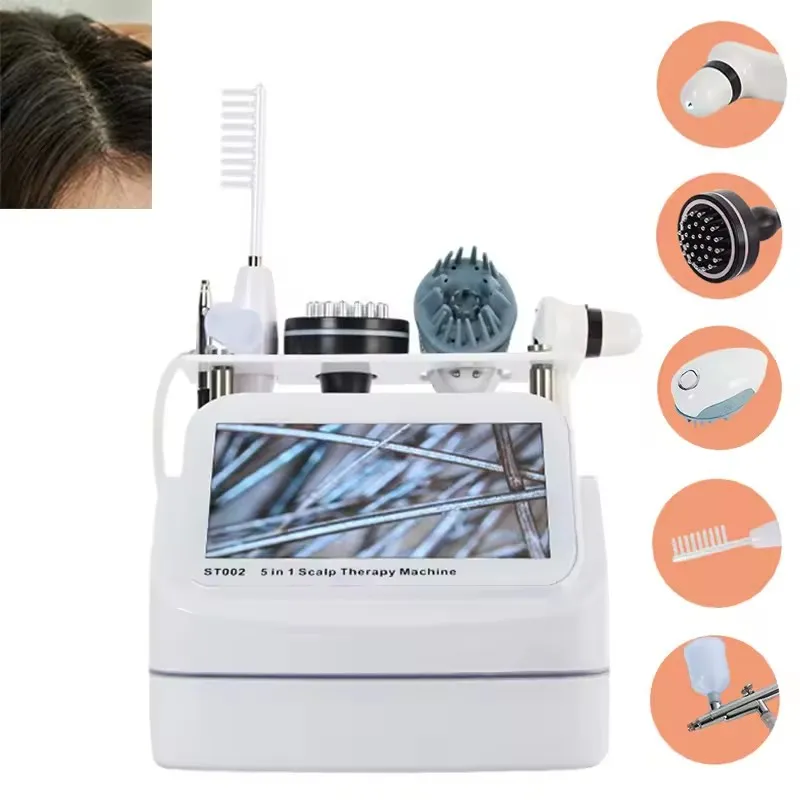 Portable 5 in 1 Scalp Massage Machine Scalp Therapy Head Massager Hair Follicle Detection Analyzer