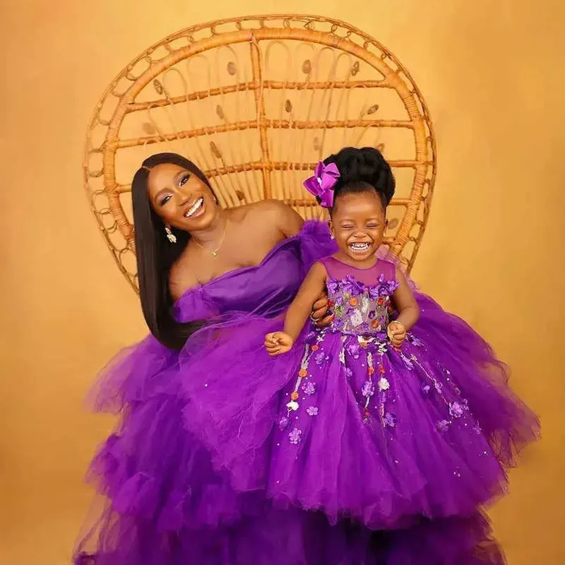 Purple tulle dress sale
