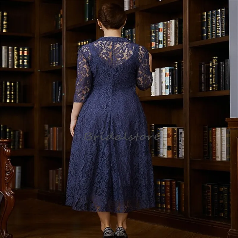 chinese dress ladies Cap Sleeves Knee Length Lace Wedding Guest Dress, Sky_Blue