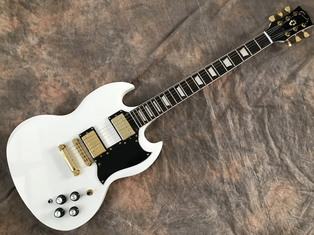 DHgate.com:White SG Electric Guitar with Gold Hardware, ABR DHgate.com:White SG Electric Guitar with Gold Hardware, ABR