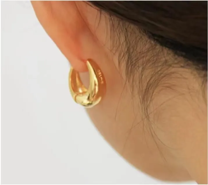 High Quality Designer Earrings for Women Chunky Gold Hoop Earrings Dupes Earrings Hypoallergenic Gold Plated Earrings Fashion Jewelry for Women Girls
