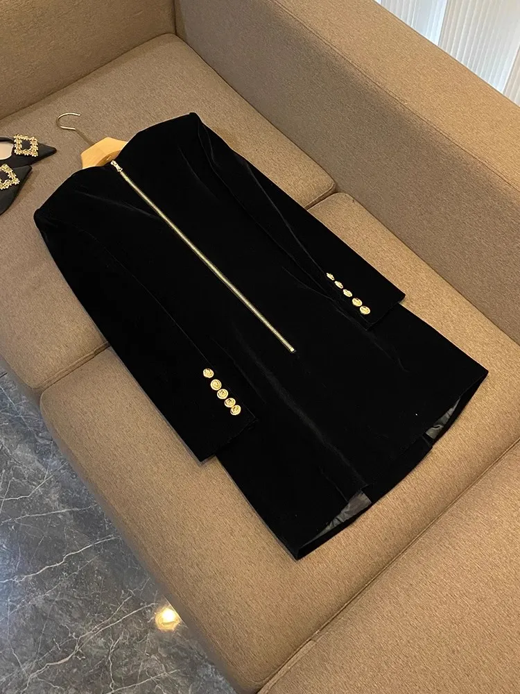 D4J261556 Black Long Sleeve V Neck Casual Dress With... From Risabeira,  $55.8 In Bulk | DHgate.Com