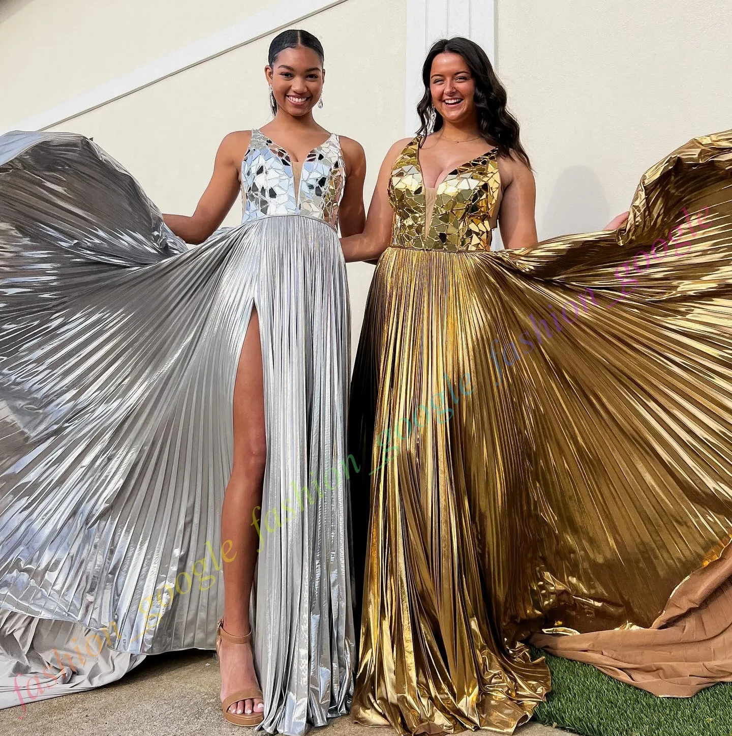 Gold and silver party dresses hot sale