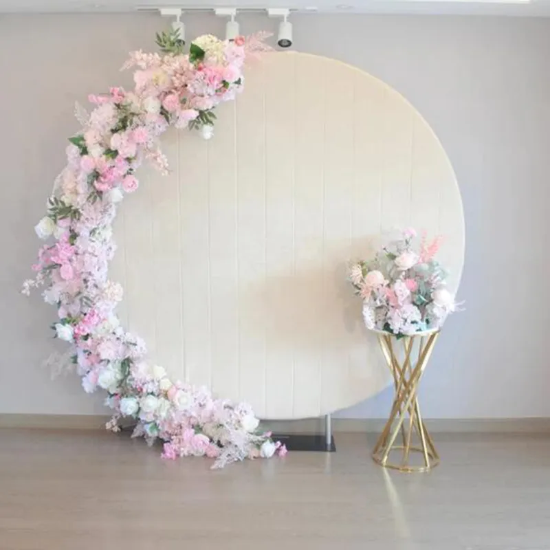 Wedding Backdrop Stand: 7ft Round Metal Frame With Removable Velvet ...