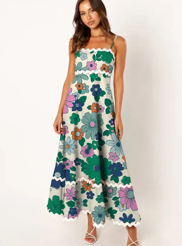 Summer womens sleeveless halter neck long dress with lace patchwork and  pleated details from Dhgate Basic & Casual Dresses - price 12.87