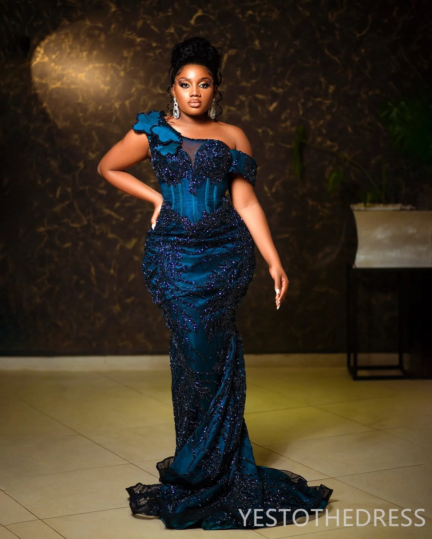 Spring Dresses Amazon Long Maxi Dresses Clothing Royal Blue Prom Two Piece  Prom Dress With Slit 2024 Aso Ebi Prom Dress Navy