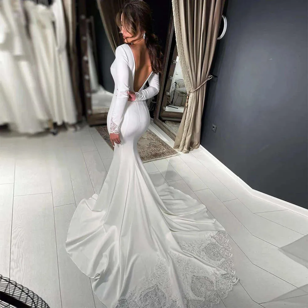high mermaid wedding dress Luxury Long Mermaid Sweetheart Strapless Ruffles Beaded Crystal Wedding Dress