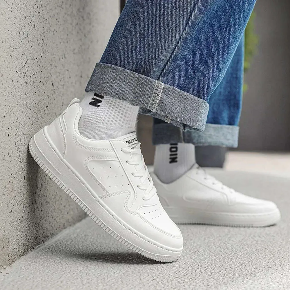 Mens White Leather Sneakers: Lightweight, Breathable