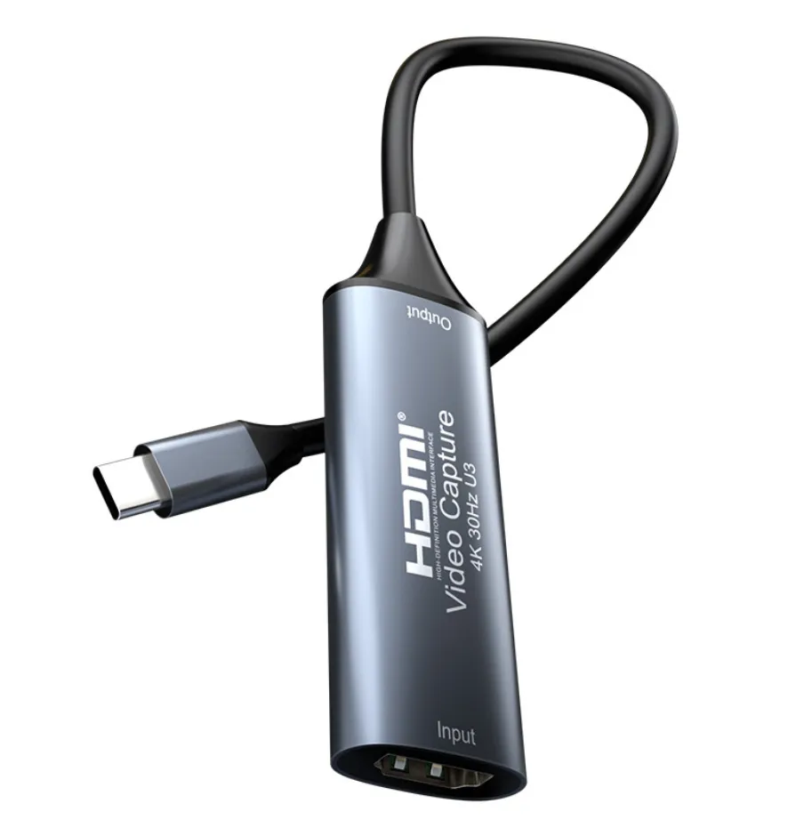 4K 30Hz Video Capture Card: USB-C USB 3.0 USB 2.0 HDMI