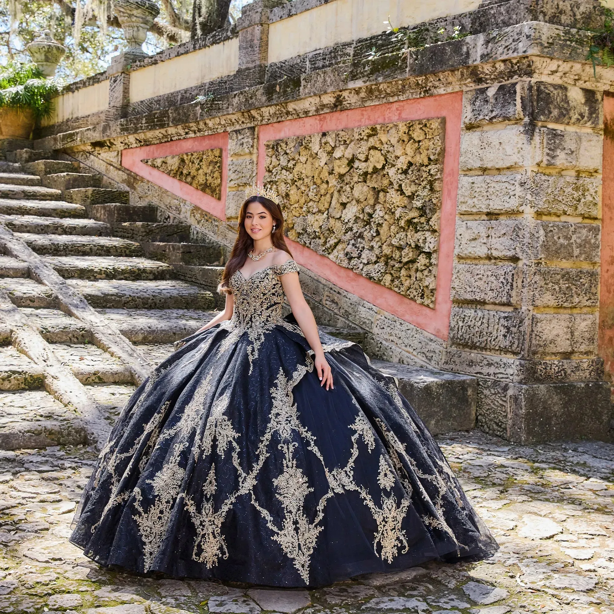 Sparkly Mexican Quinceanera Dresses Ball Gown Off The... From Jjsfashion,  $171.29 | DHgate.Com