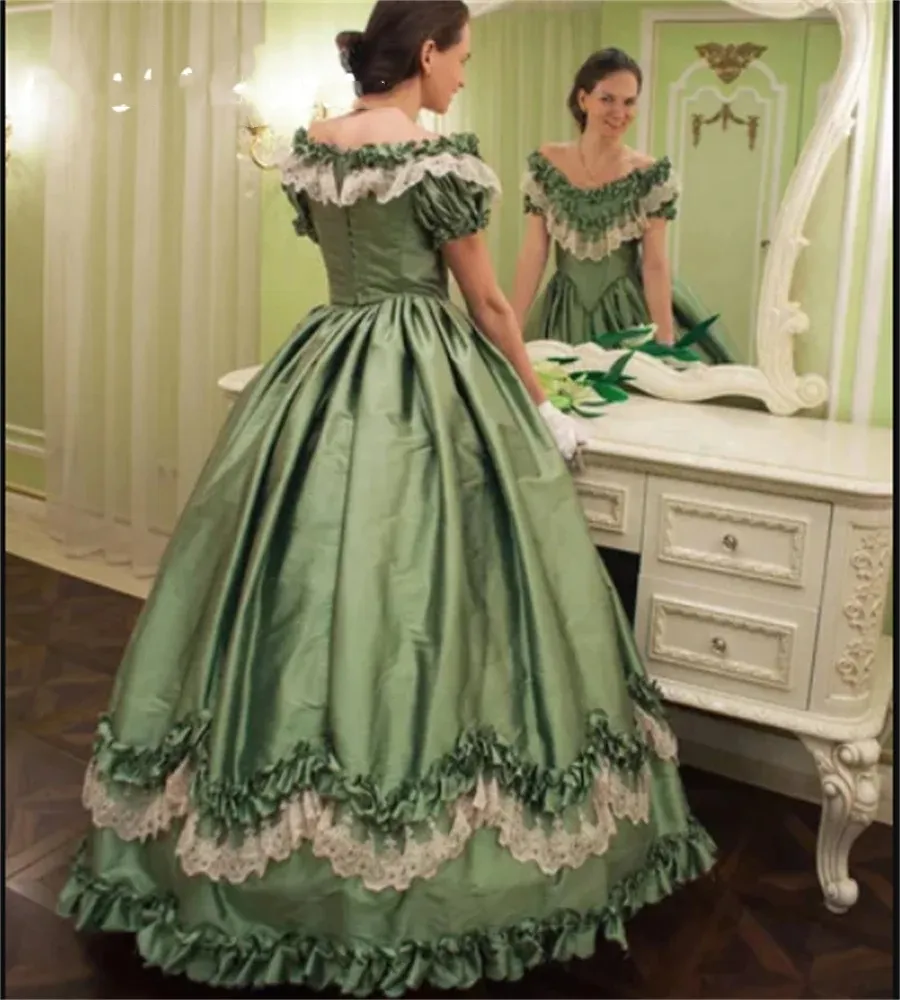 Victorian Medieval Wedding Dresses Green Off... From Babynice666, $162.07 |  DHgate.Com