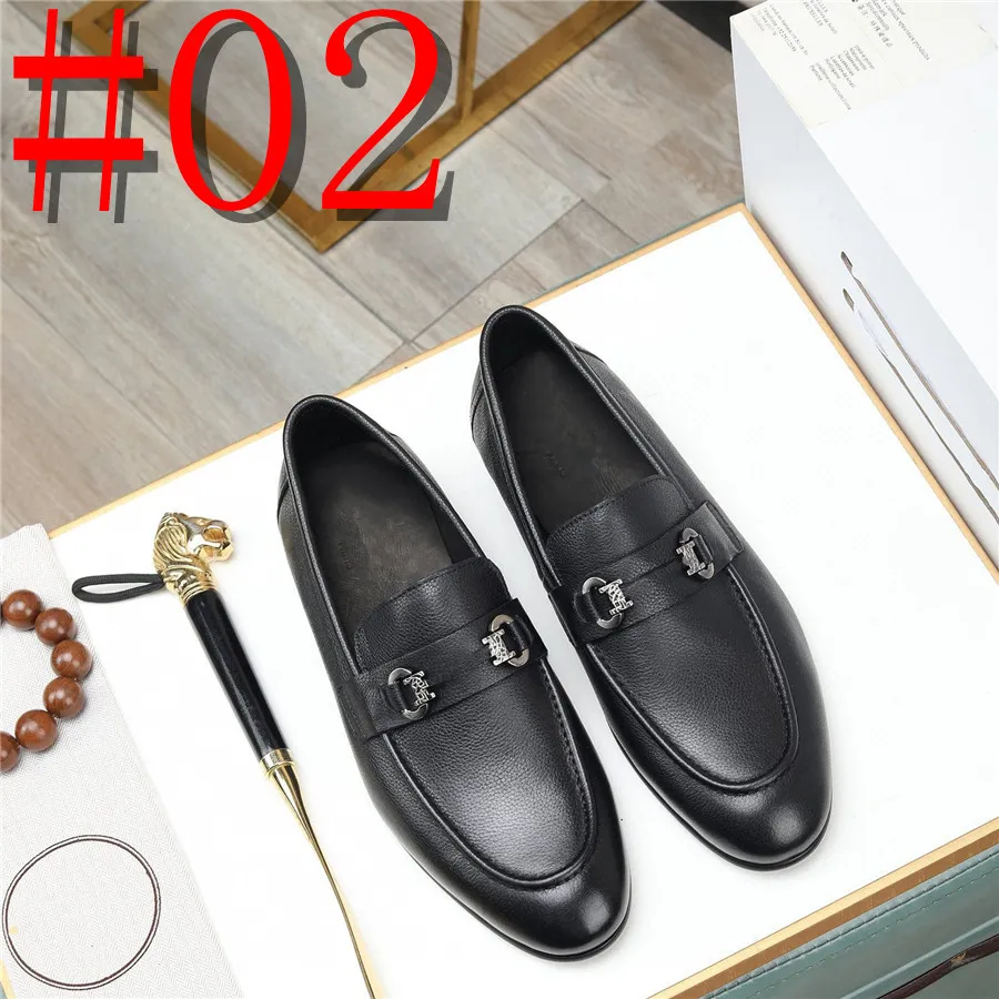 Luxurious Mens Formal Dress Shoes Office Designer Loafers Genuine Leather Moccasins Elegant Triple Joint Oxfords for Wedding Parties