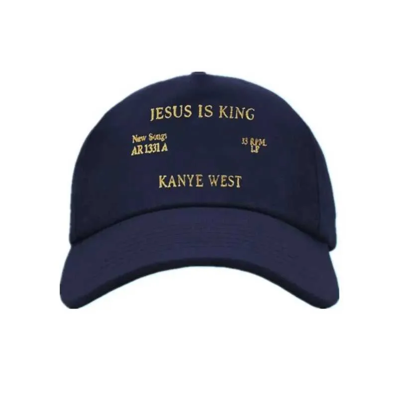 Kanye west Jesus is king キャップ Kanye West Jesus as King Embroidered Baseball Cap - Unisex