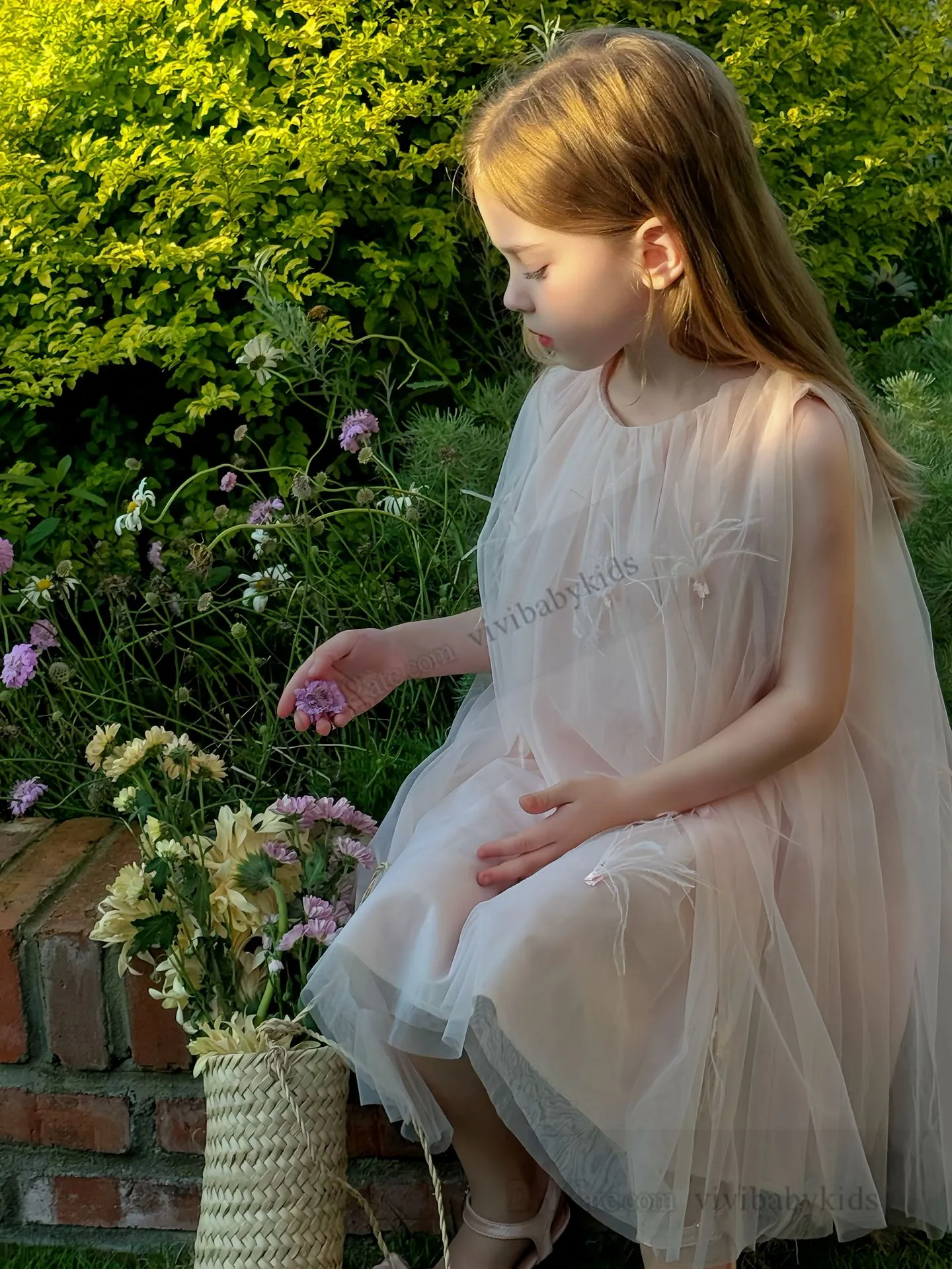 Childrens Fairy Girls Feather Gauze Dress with Lace Tulle, Knee-Length  Cotton Blend A-Line Dress for Summer S1519 from Dhgate Girls Dresses -  price 13.27