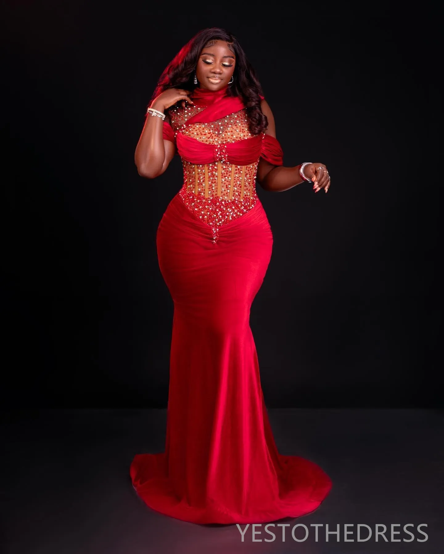 open lace back dress Burgundy and Black Velvet Midi Dress Burgundy and Black / US 12 main image 1