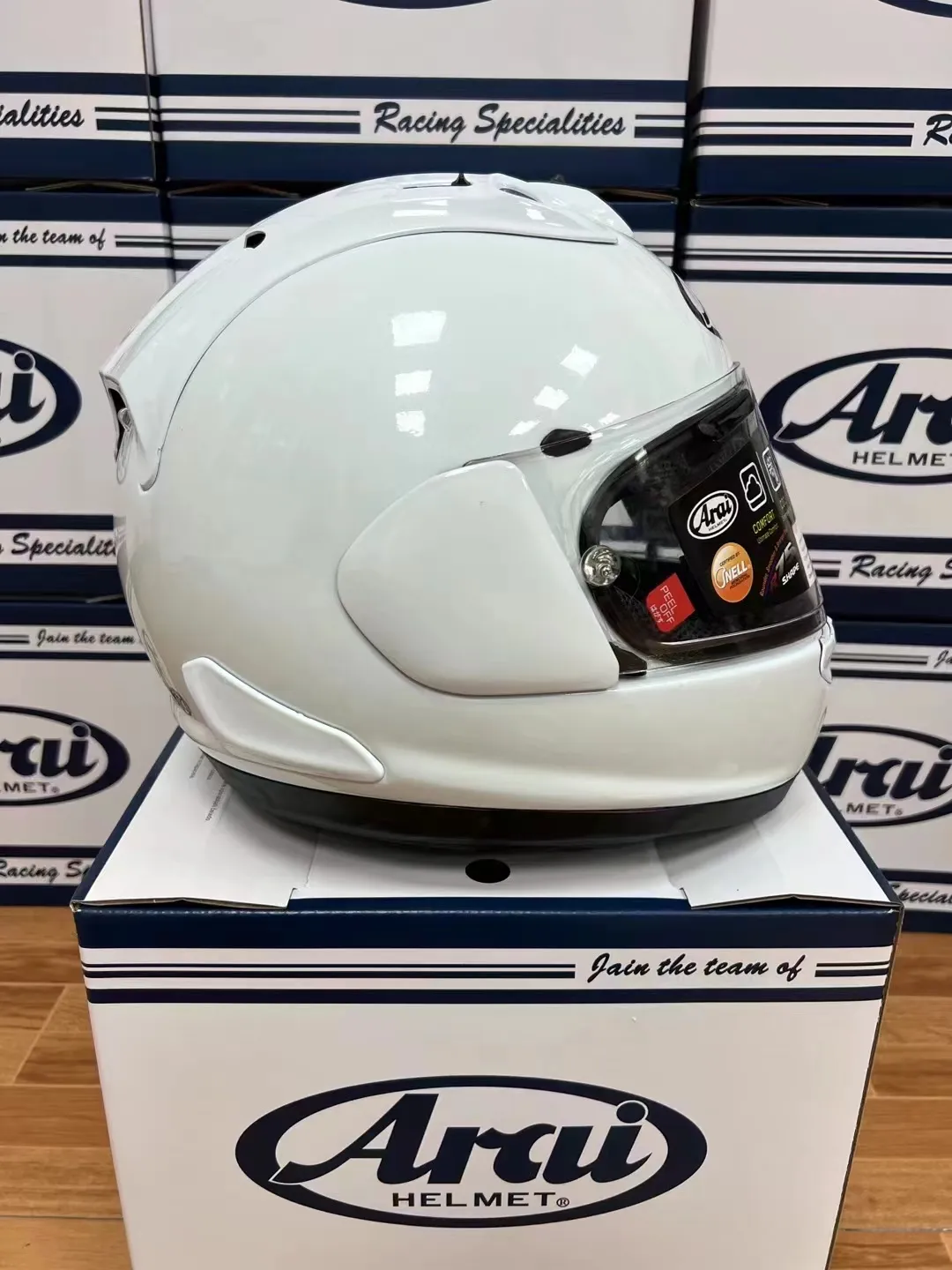 ARAI RX 7X Glossy White Full Face Helmet For Off Road Racing And 