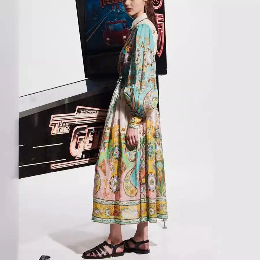 puffy dress casual Women Summer Three-Colors Casual Square Collar Solid Color Puffy Sleeve Dress