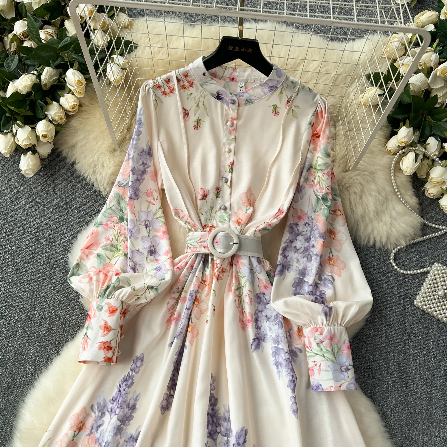 Stand Collar Dress: Bohemian Floral Maxi Dress, Basic... From Luckyjing,  $35.18 In Bulk | DHgate.Com