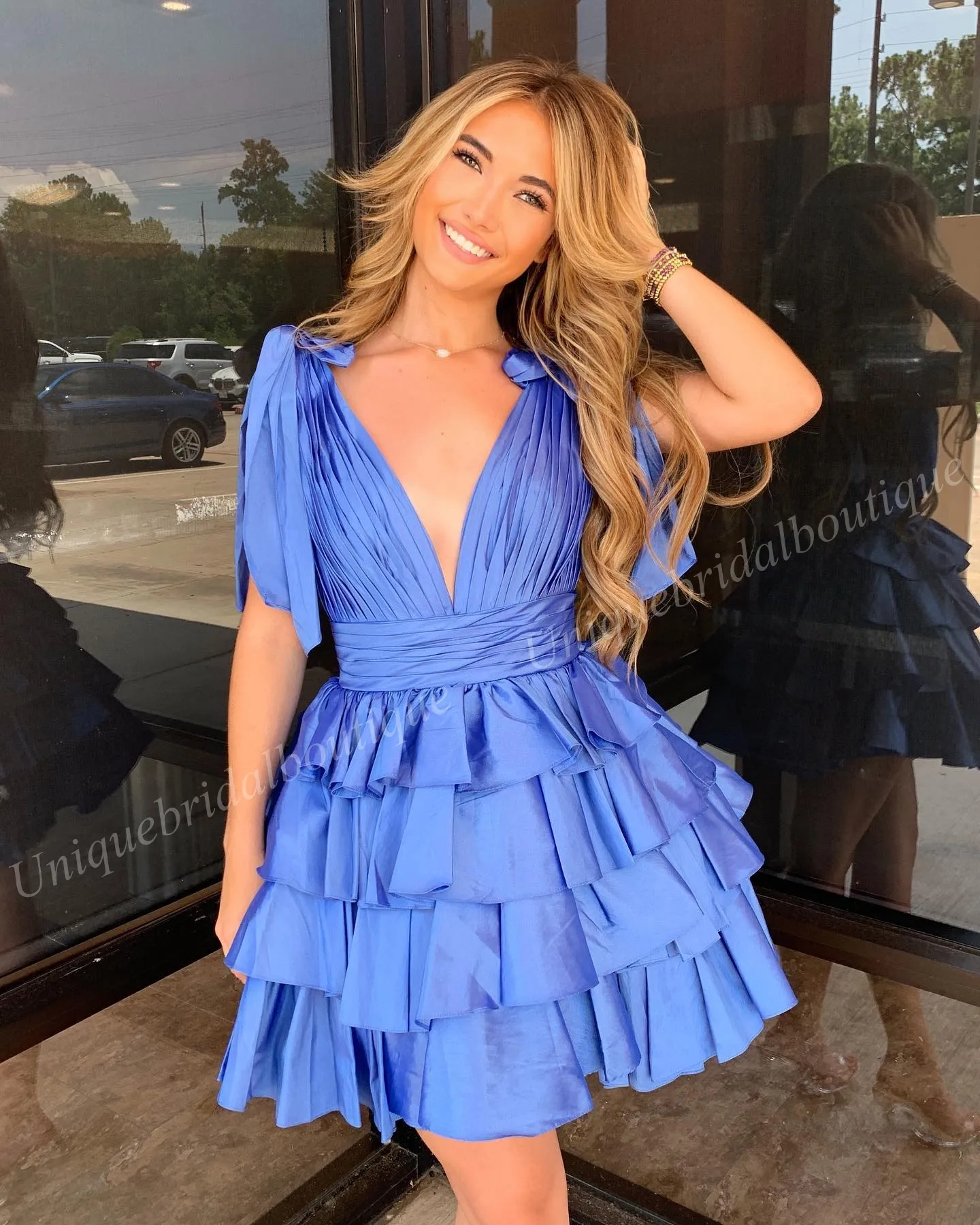 Periwinkle semi formal dresses hot sale