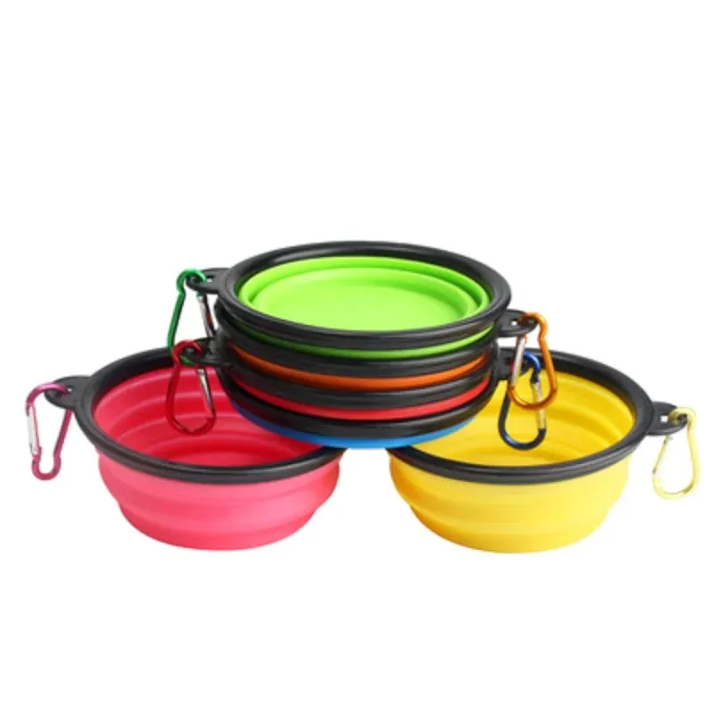 Foldable Silicone Pet Bowl, Collapsible Travel Dog Bowls for