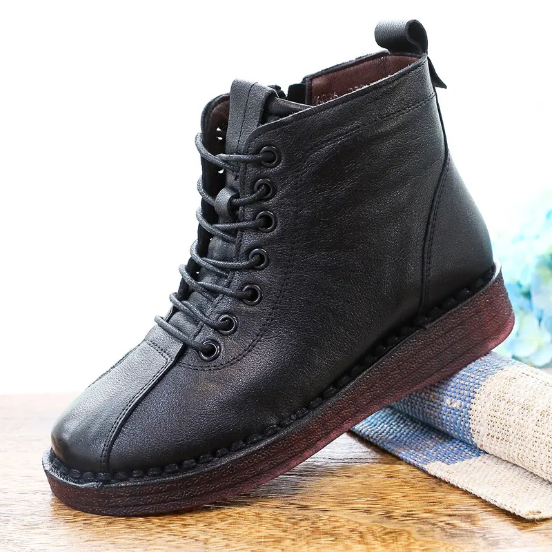 ZXRYXGS Womens Premium Cowhide Leather Boots Soft From Ddmybags