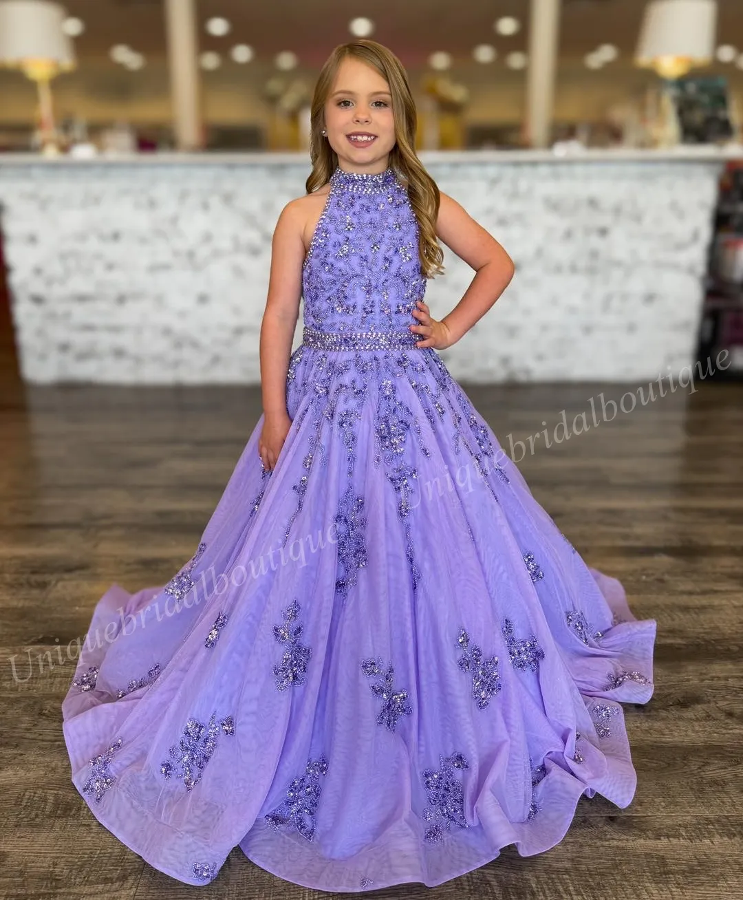 Pink Junior Dresses Party High Halter Neck Ballgown:... From  Uniquebridalboutique, $119.69 | DHgate.Com